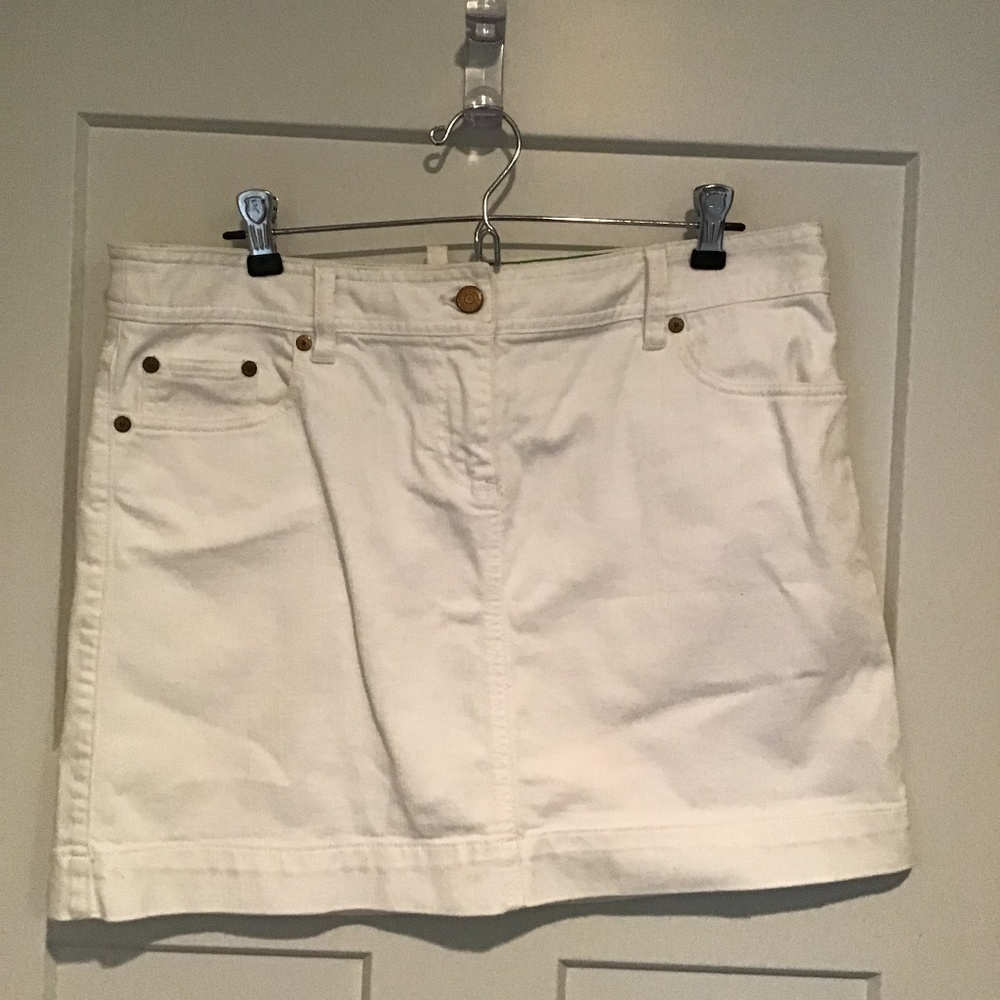 J.Crew - mini white jean skirt - size 32